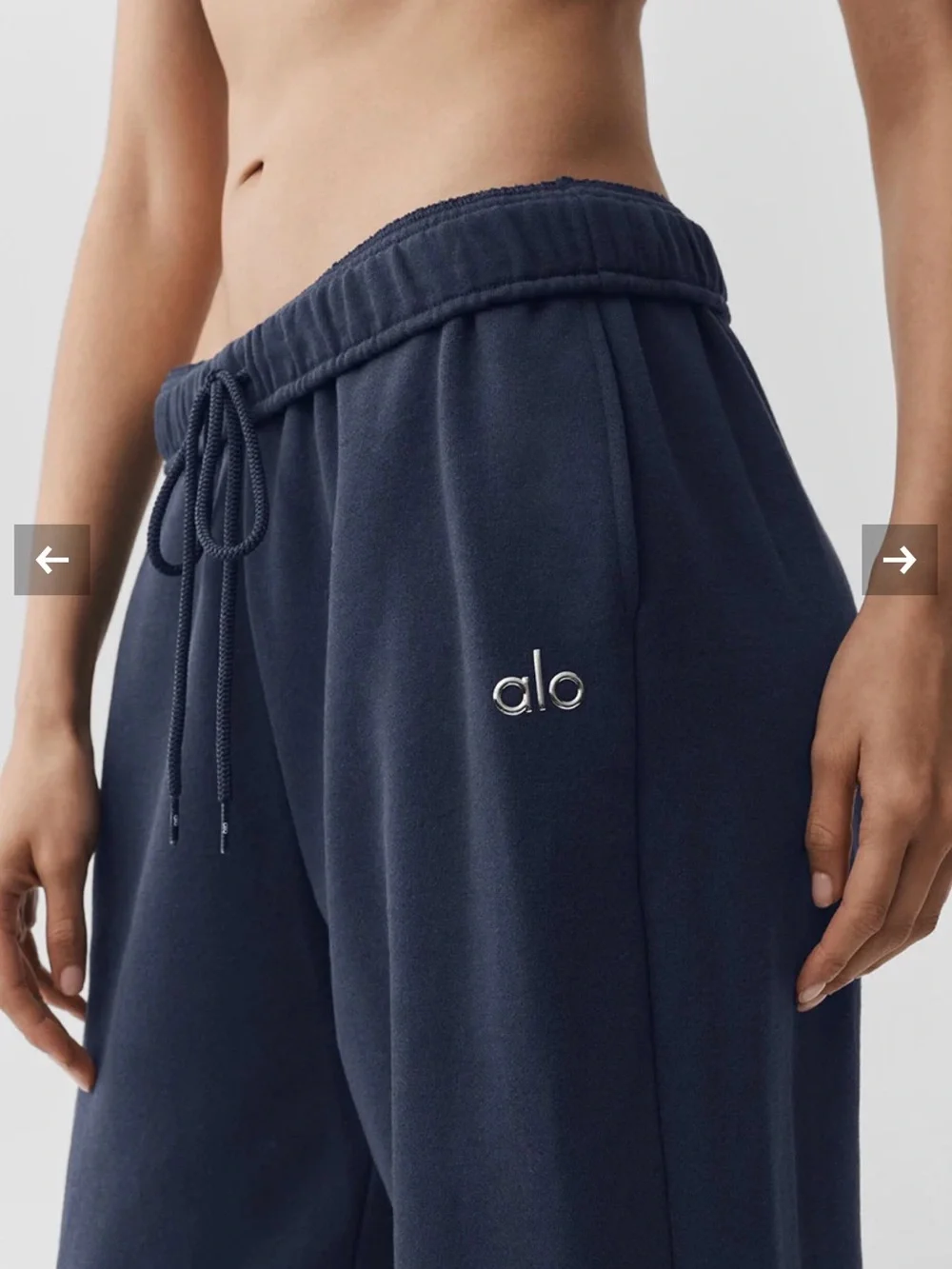 ALO Accolade Straight Leg Sweat pant BRAND NEW W/TAG Sz. S NAVY